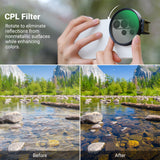 NEEWER FL-113 67mm Phone CPL Filter with Cold Shoe Clip(Compatible with S26), view 2