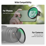 NEEWER FL-88 67mm 1/4 Black Diffusion Filter & Cold Shoe Phone Clip for Phone, view 6
