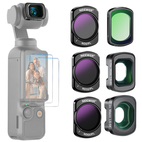 NEEWER FL-B16 Filter & Lens Set for DJI Osmo Pocket 3 / Pocket 4 & Xtra Muse