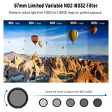 NEEWER FL-B21/FL-B25 67mm Variable ND2-32 Filter with Clip For Smartphone, view 3