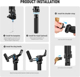 NEEWER GA016 Gimbal Shoulder Strap for DJI Sling Handle RS5 RS4 RS4 Pro RS3 RS3 Pro, view 3