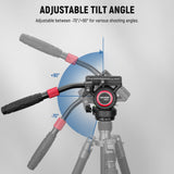 NEEWER GM001 Metal Heavy Duty Video Tripod Fluid Head, view 6
