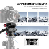 NEEWER GM23 Fluid Tripod Head with Handle & Arca Type Quick Release, view 2