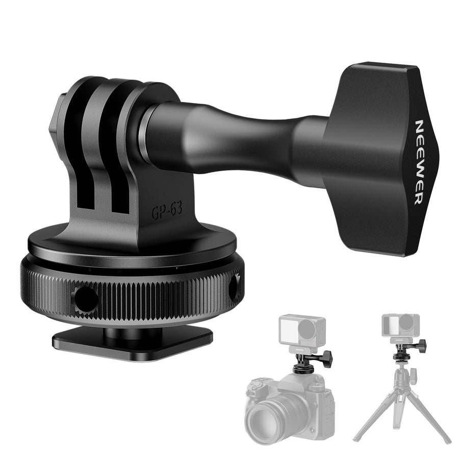 NEEWER GP-63 Cold Shoe Mount Adapter For Action Camera