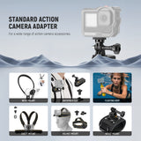 NEEWER GP-81 Action Camera Tripod Mount Adapter with 1/4" Screw Aluminum Alloy, view 3