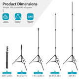 NEEWER ST-400SP 400cm Photography Light Stand, view 2