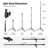 NEEWER 300cm Air Cushioned Light Stand Kit, view 2
