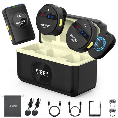 NEEWER KM18 Wireless Microphone System for Camera/Smartphone/PC