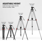 NEEWER LL27 76" Video Tripod with Fluid Head, view 2