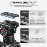 NEEWER LL27 76" Video Tripod with Fluid Head, view 6