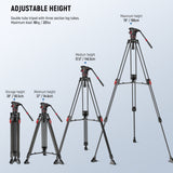 NEEWER LL37 78" Carbon Fiber Video Tripod, view 2