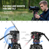 NEEWER LL37 78" Carbon Fiber Video Tripod, view 4