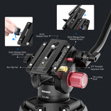 NEEWER LL38 79" Professional Video Tripod, view 5