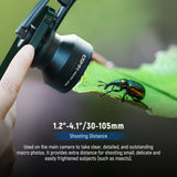 NEEWER LS-26 PRO 105mm Macro Lens with 17mm Phone Clip & 67mm Filter Adapter, view 2