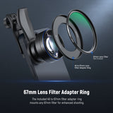 NEEWER LS-26 PRO 105mm Macro Lens with 17mm Phone Clip & 67mm Filter Adapter, view 6