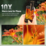 NEEWER LS-28 PRO 10X Macro Lens with 17mm Thread Phone Lens Clip & Diffuser For Smartphone, view 2