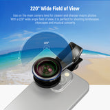 NEEWER LS-29 PRO 8mm Fisheye Lens with 17mm Thread Phone Lens Clip, view 3
