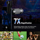 NEEWER LS-36 Ultra 7X Telephoto Lens with 10X Magnification & Phone Lens Clip, view 2