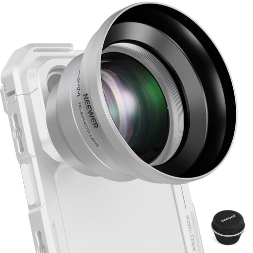 NEEWER LS-66 65mm HD Telephoto Phone Lens with 17mm Thread & Lens Hood