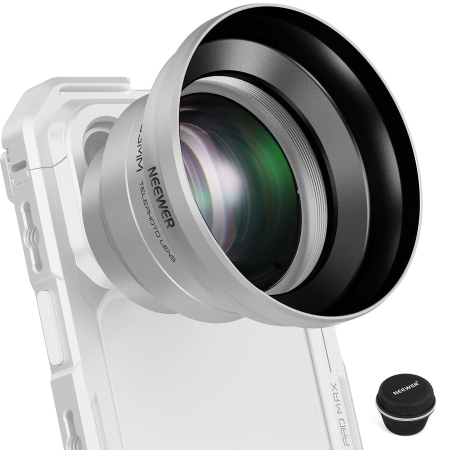 NEEWER LS-66 65mm HD Telephoto Phone Lens with 17mm Thread & Lens Hood