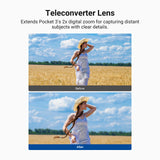 NEEWER LS-84 2X Teleconverter Lens For DJI Osmo Pocket 3 / Pocket 4 & Xtra Muse, view 3