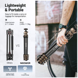 NEEWER LT39 62.4" Carbon Fiber Travel Tripod, view 2