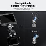 NEEWER MA017 Camera Monitor Mount with Cold Shoe, view 2