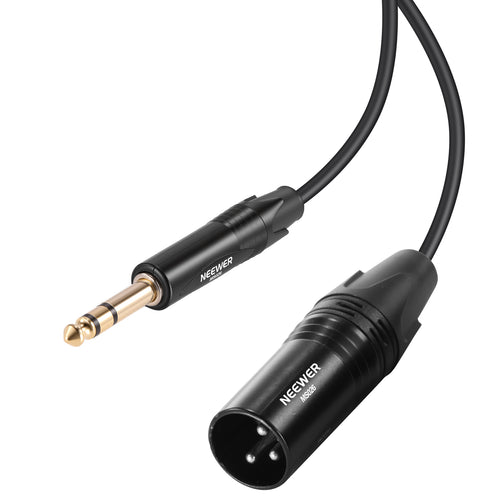 NEEWER MS026 6.35mm 1/4 TRS to XLR Male Cable