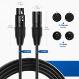 NEEWER MS028 10ft 6.35mm 1/4 Inch TRS to 3 Pin XLR Male Patch Cable, view 6