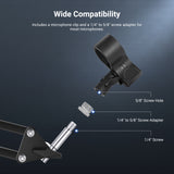 NEEWER MS042 Desktop Microphone Stand with Flexible Arm & Mic Clip, view 4
