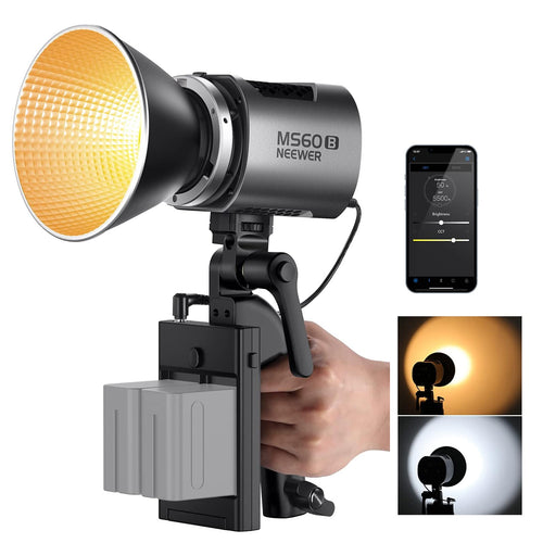 NEEWER MS60B Bi-Color LED Video Light Handheld Spotlight