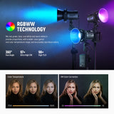 NEEWER MS60C RGB LED Video Light Handheld Spotlight, view 4