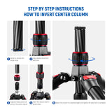 NEEWER N55CR 80.7” Carbon Fiber Tripod Monopod, view 4