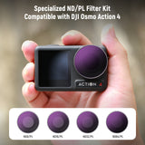 NEEWER FL-A14 4-Pack ND/PL Filter Set for DJI Osmo Action 4, view 2