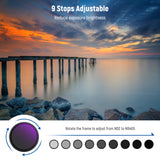 NEEWER ND2-400 (1-9 Stops) Variable ND Filter with Lens Cap, view 2