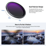 NEEWER ND2-400 (1-9 Stops) Variable ND Filter with Lens Cap, view 6