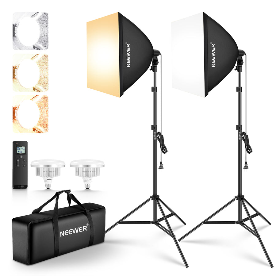 NEEWER 24"X24"/60x60cm Softbox Lighting Kit