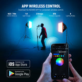 NEEWER NK800 24"x24"/60x60cm RGB Softbox Lighting Kit with App Control, view 3