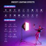 NEEWER NK800 24"x24"/60x60cm RGB Softbox Lighting Kit with App Control, view 6