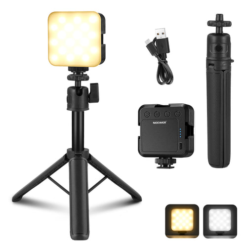 NEEWER NL-36AI LED Camera Video Light with Desk Tripod Stand