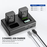 NEEWER 3 Pack Replacement Battery and Charger Set for Sony NP-FW50, view 2