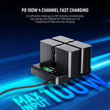 NEEWER NW-F4R 4 Channel Charger for NP-F Series Batteries, view 2