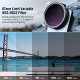 NEEWER Clip On 67mm ND2-ND32 HD Variable Phone Lens Filter Kit, view 2