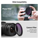 NEEWER Clip On 67mm ND2-ND32 HD Variable Phone Lens Filter Kit, view 6
