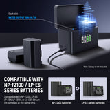 NEEWER NW-ZP4 2 in 1 Four Channel USB Charger for NP-FZ100 & LP-E6, view 3