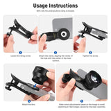 NEEWER PA007 Universal Phone Clamp for 17mm Threaded Lens, view 5