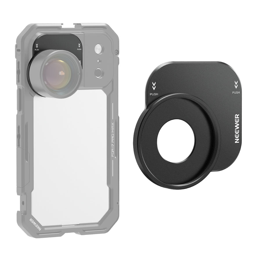 NEEWER PA152 37mm Filter Lens Backplate for iPhone 17 Pro/Pro Max Phone Cage