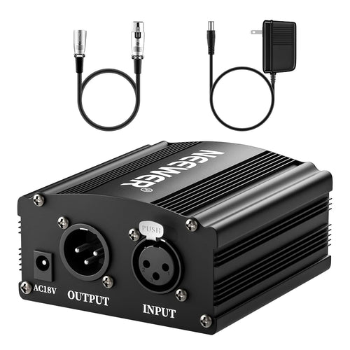 NEEWER NW-100 48V Phantom Power Supply with Adapter