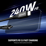 NEEWER PS009/PS010 8"/14" USB C to USB C Cable, view 2