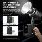 NEEWER PS011E 2 in 1 V Mount & NP-F Battery Handgrip for MS HS Series, view 2
